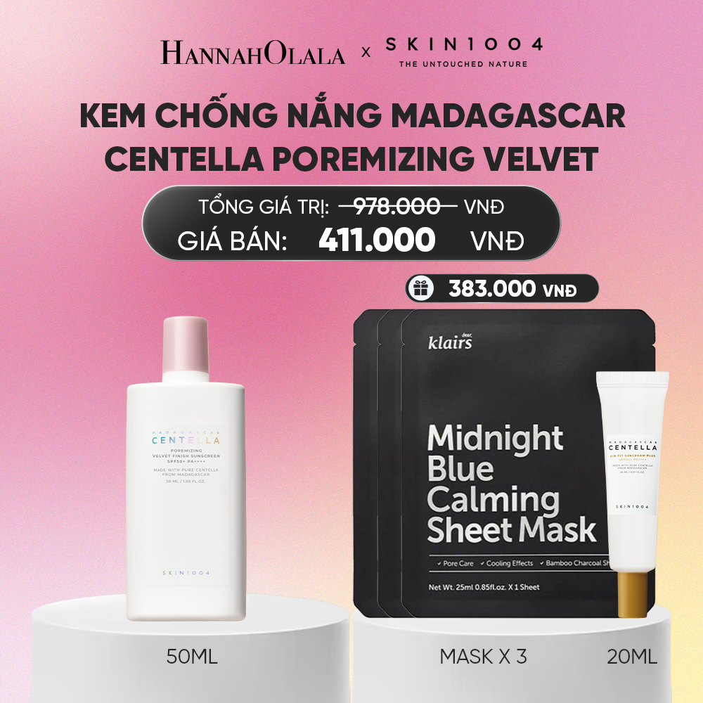  SKIN1004 KEM CHỐNG NẮNG MADAGASCAR CENTELLA POREMIZING VELVET SUNCREAM SPF50+ PA++++ 50ML (IP04)_A491 