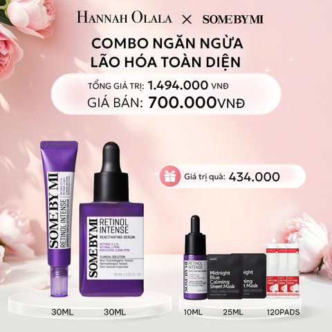  E13: DEAL 6: COMBO TINH CHẤT SOME BY MI  RETINOL INTENSE REACTIVATING SERUM 30ML & KEM DƯỠNG MẮT SOME BY MI RETINOL INTENSE ADVANCED TRIPLE ACTION EYE CREAM 30ML 