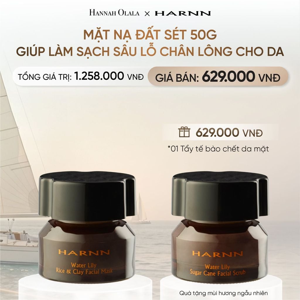  MẶT NẠ ĐẤT SÉT HARNN 50G GIÚP LÀM SẠCH SÂU LỖ CHÂN LÔNG CHO DA _ DEAL 6 