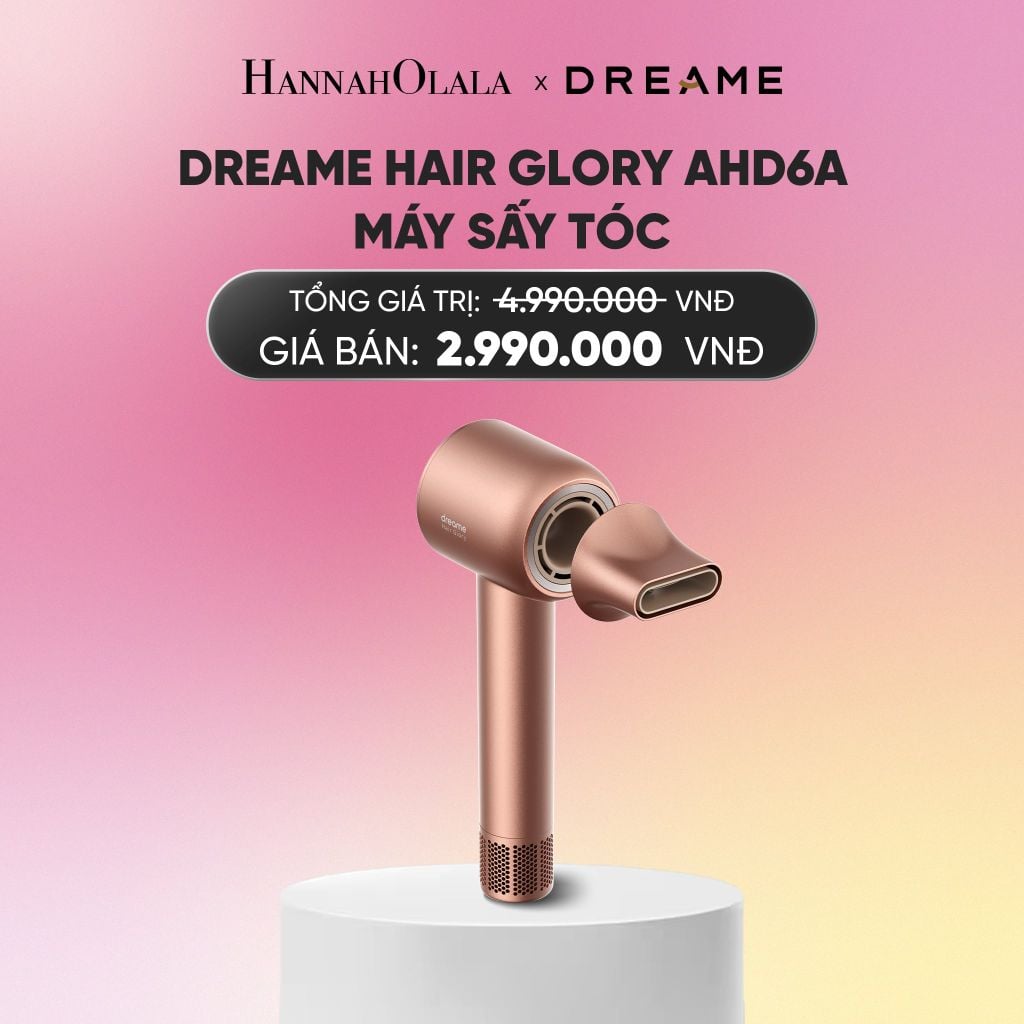  DREAME HAIR GLORY AHD6A MÁY SẤY TÓC ION ÂM LUỒNG KHÍ TỐC ĐỘ CAO - HỖ TRỢ HẤP THỤ TINH CHẤT DƯỠNG TÓC BH 24 THÁNG_A1716 