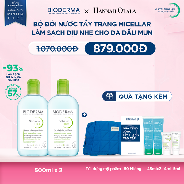  DEAL 6: BỘ ĐÔI NƯỚC TẨY TRANG CÔNG NGHỆ MICELLAR LÀM SẠCH CHO DA DẦUMỤN 