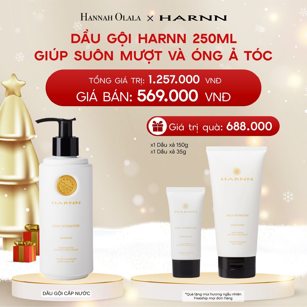  A1133_DEAL 6: DẦU GỘI HARNN 250ML GIÚP SUÔN MƯỢT VÀ ÓNG Ả TÓC 
