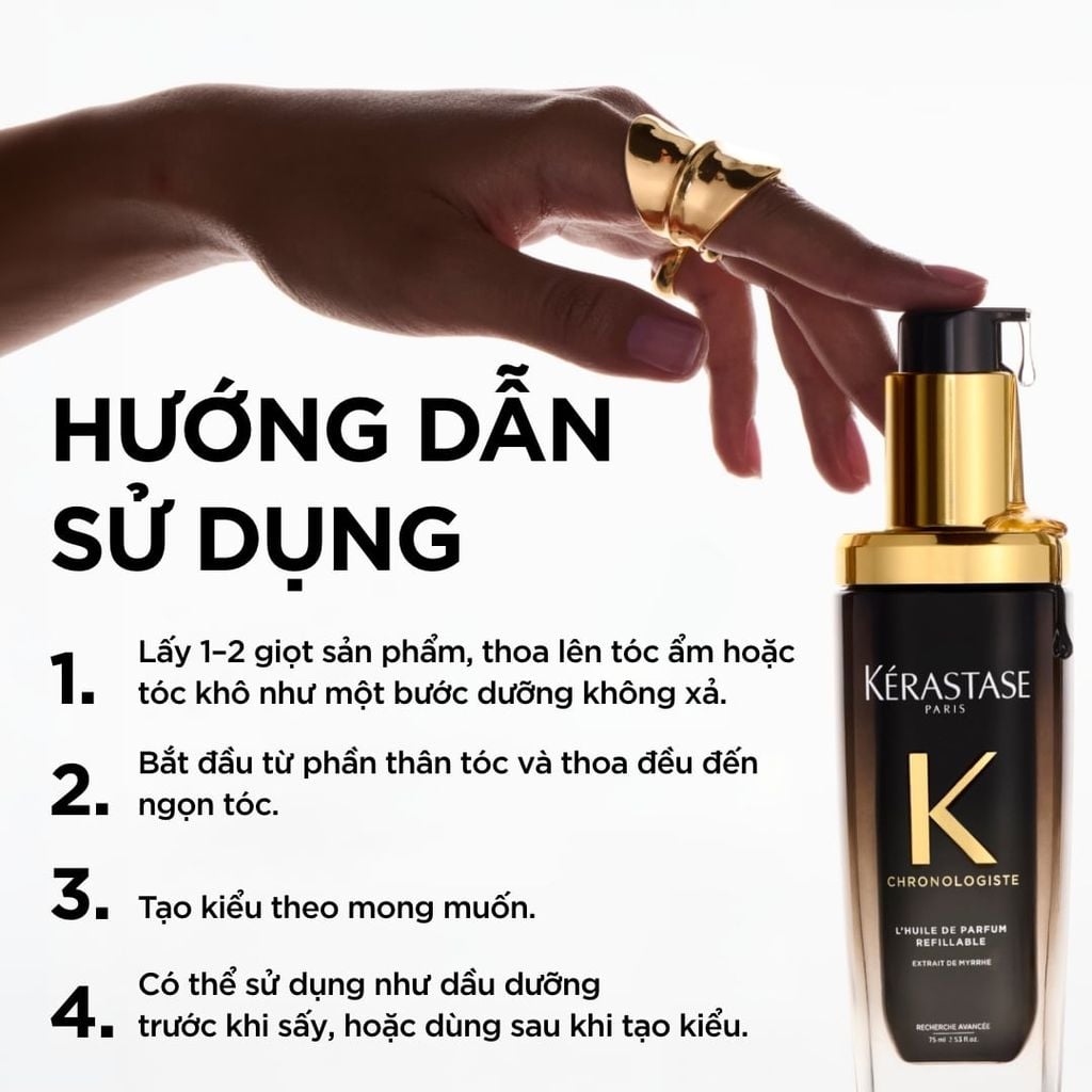  [LẦN ĐẦU RA MẮT] DẦU DƯỠNG TÓC KÉRASTASE CHRONOLOGISTE GIẢM DẤU HIỆU LÃO HÓA TÓC 75ML - L'HUILE DE PARFUM  - L012 