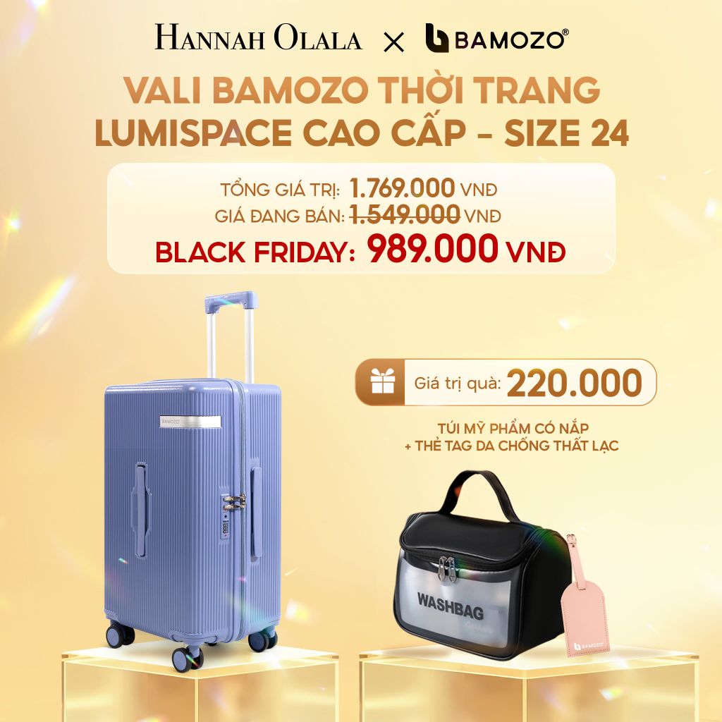  DEAL 1: VALI BAMOZO LUMISPACE CAO CẤP (TẶNG TÚI MỸ PHẨM CÓ NẮP + THẺ TAG DA CHỐNG THẤT LẠC) 