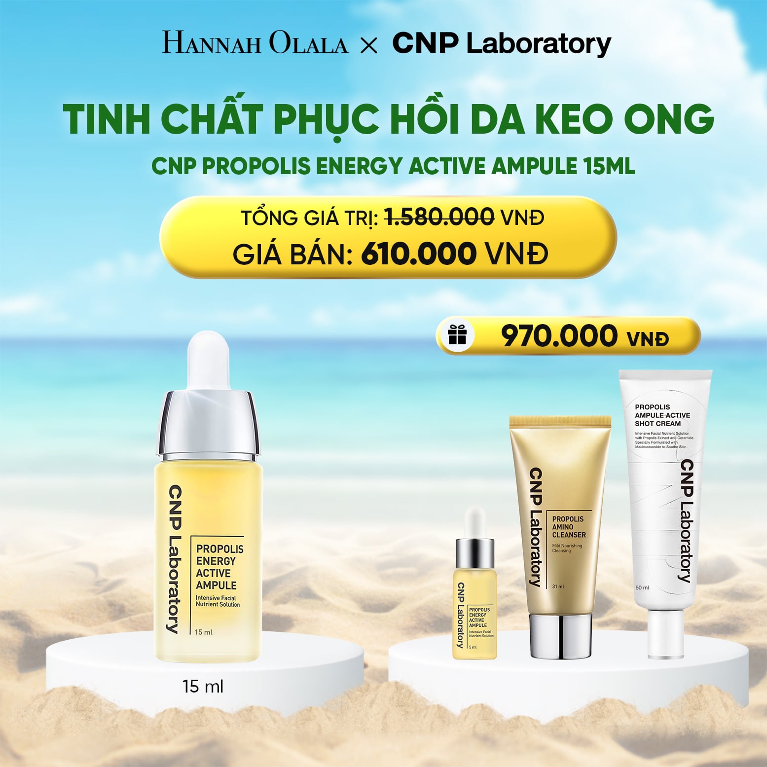 Serum Phục Hồi Da Keo Ong CNP Propolis Energy Active Ampule 15ml