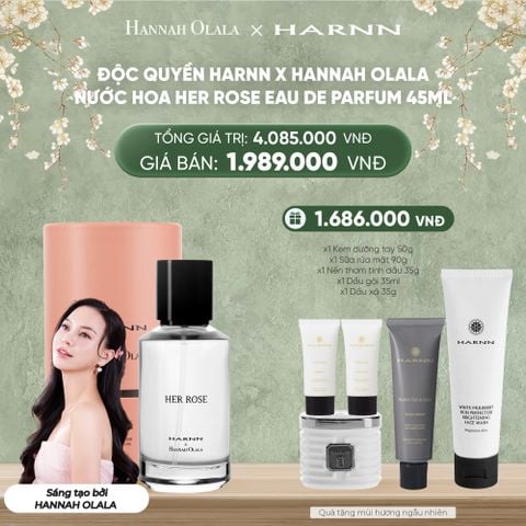  DEAL 7: [ĐỘC QUYỀN HARNN x HANNAH OLALA] NƯỚC HOA HER ROSE EAU DE PARFUM 45ML 