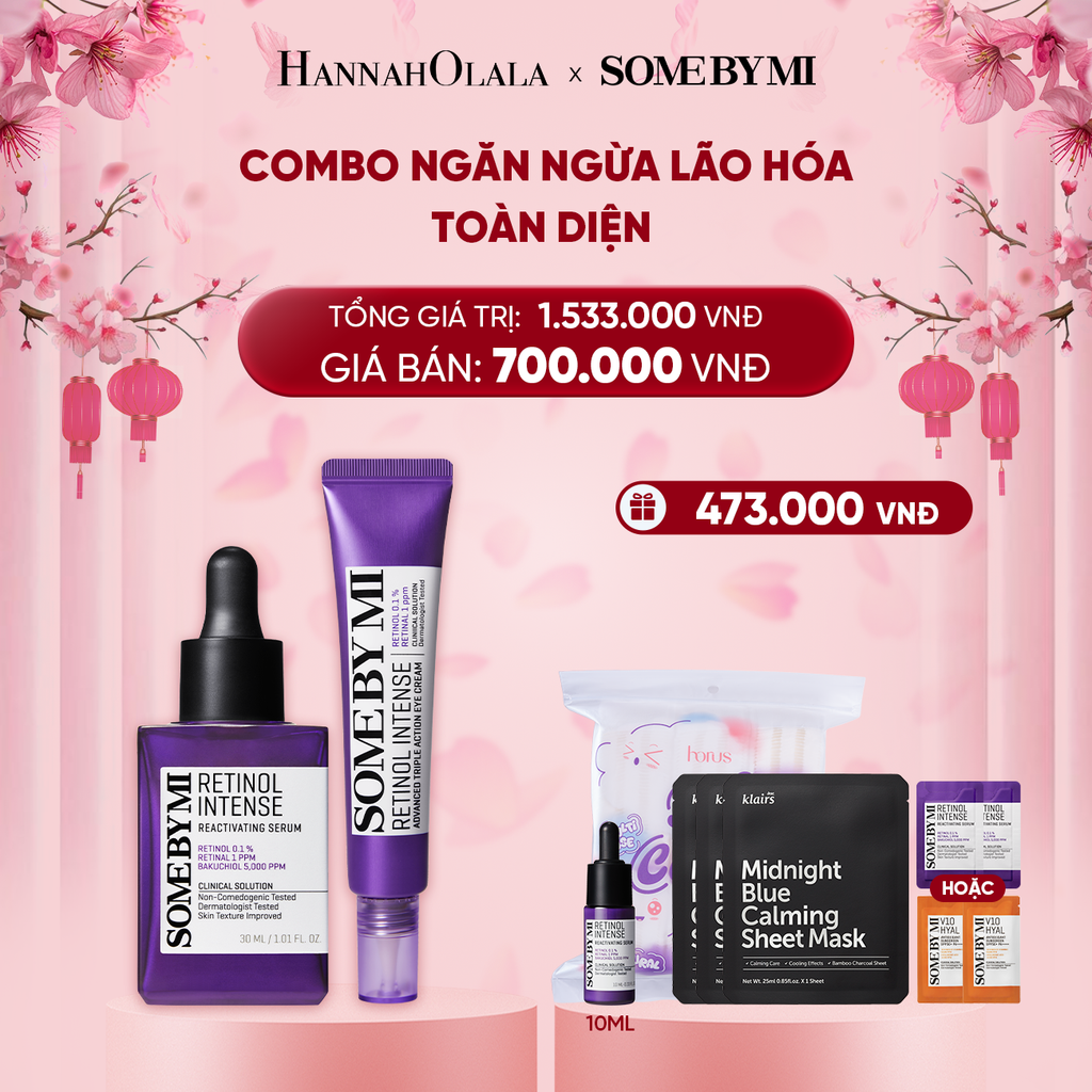  DEAL 6 : COMBO NGĂN NGỪA LÃO HÓA (SERUM RETINOL + KEM MẮT RETINOL) 