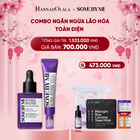  DEAL 6 : COMBO NGĂN NGỪA LÃO HÓA (SERUM RETINOL + KEM MẮT RETINOL) 
