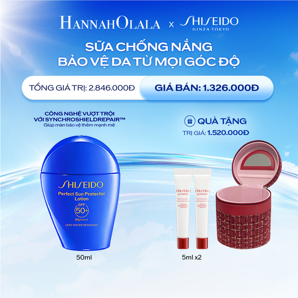  DEAL 6: SỮA CHỐNG NẮNG DƯỠNG DA SHISEIDO GSC PERFECT SUN PROTECTOR LOTION SPF50+ 50ML 