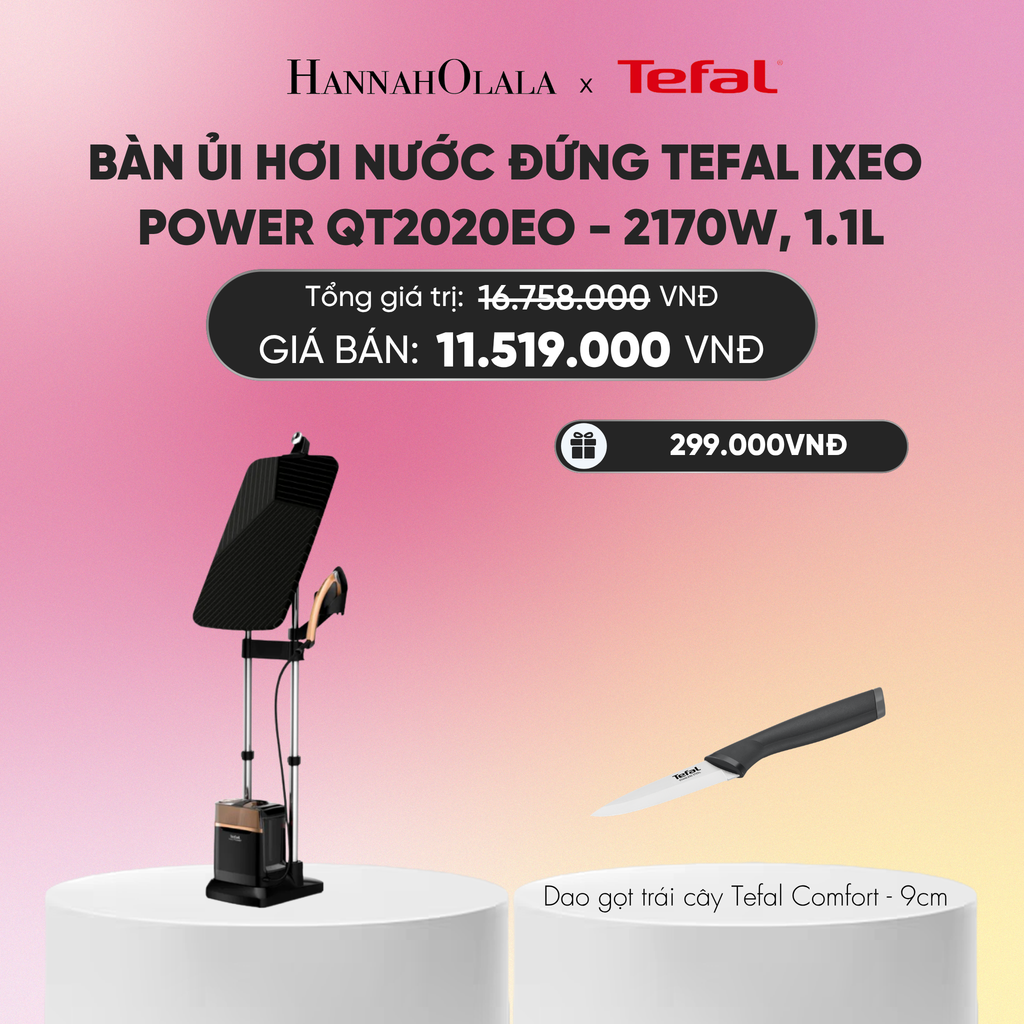  BÀN ỦI HƠI NƯỚC ĐỨNG TEFAL IXEO POWER QT2020EO - 2170W, 1.1L_A373 