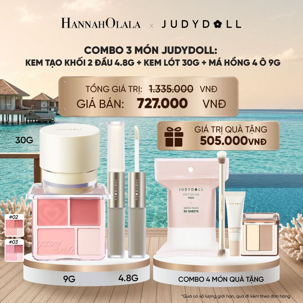  KEM TẠO KHỐI 2 ĐẦU + KEM LÓT + MÁ HỒNG 4 Ô_ D1314 