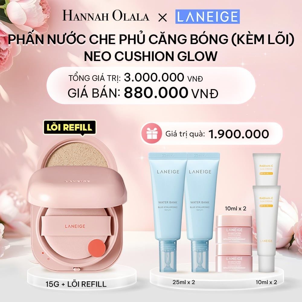  E770: DEAL 9B: PHẤN NƯỚC CHO LỚP NỀN CĂNG BÓNG NEO CUSHION GLOW (KÈM LÕI) CHỌN MÀU - [GIAO HÀNG TỪ 03/10] 