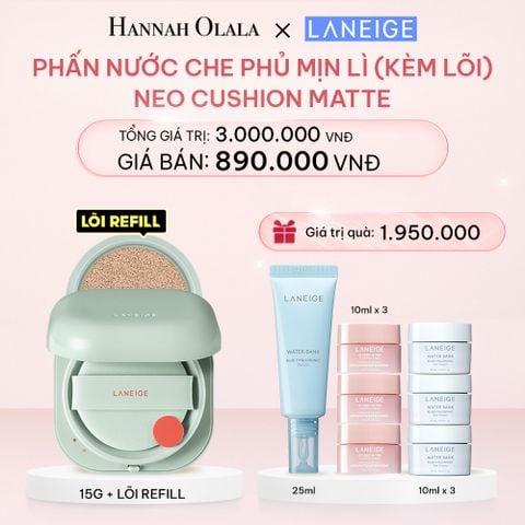  E269_DEAL 6A: PHẤN NƯỚC CHE PHỦ MUA 1 PHẤN NƯỚC CHE PHỦ MỊN LÌ, MỎNG NHẸ 50H NEO CUSHION MATTE (KÈM LÕI) CHỌN MÀU 