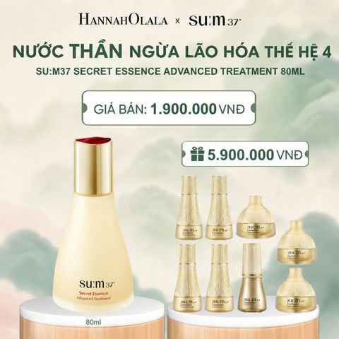  NƯỚC THẦN NGỪA LÃO HOÁ THẾ HỆ 4 SU:M37º SECRET ESSENCE ADVANCED TREATMENT 80ML - A1062 