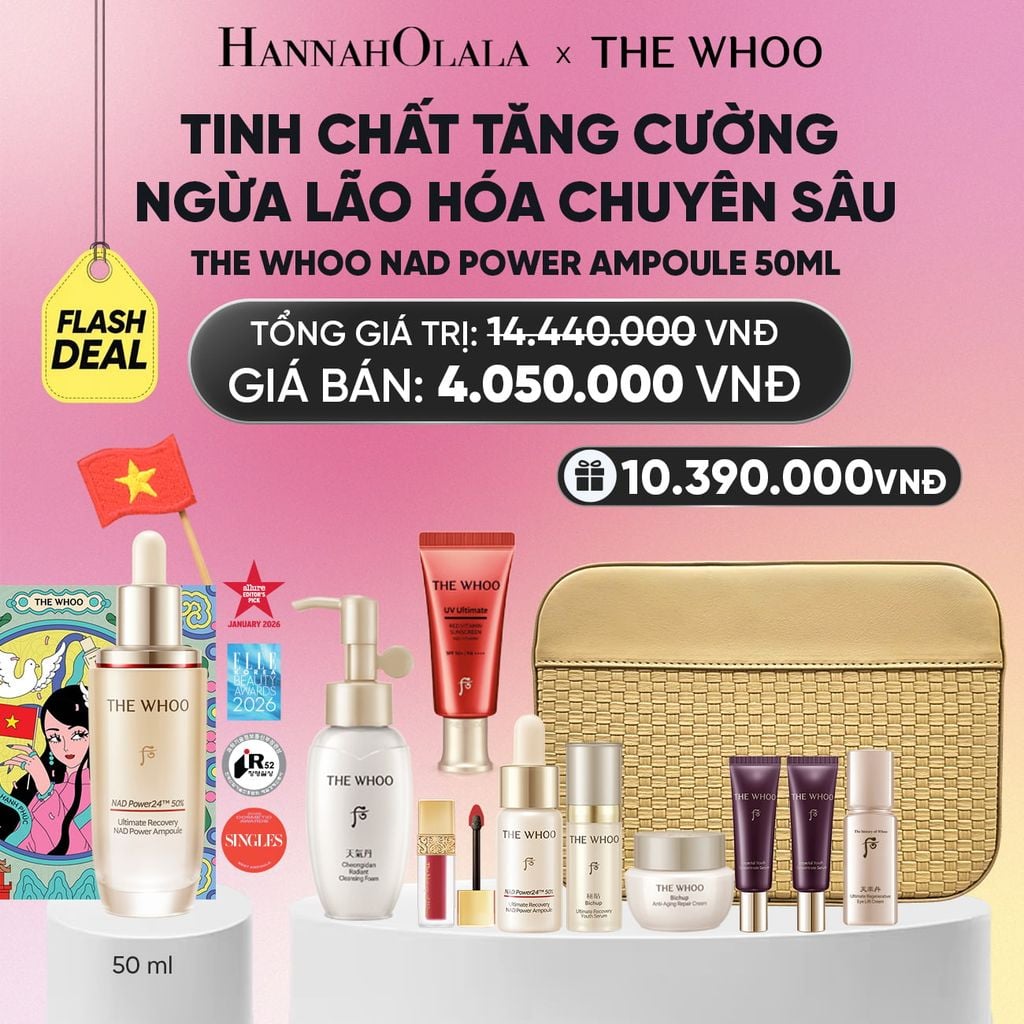  PHIÊN BẢN 30.04 - BỘ TINH CHẤT TĂNG CƯỜNG NGỪA LÃO HÓA CHUYÊN SÂU THE WHOO BICHUP ULTIMATE RECOVERY NAD POWER AMPOULE 50ML SPECIAL SET - FLASH DEAL_A188 