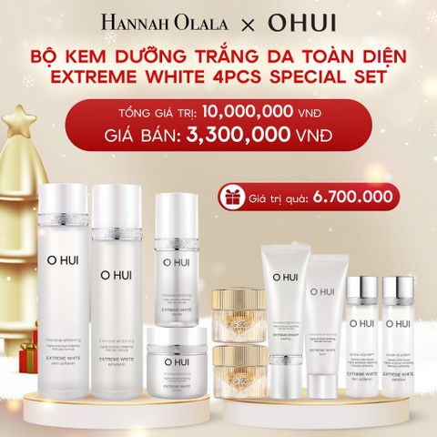  A309_DEAL 6: BỘ KEM DƯỠNG TRẮNG DA TOÀN DIỆN OHUI EXTREME WHITE 4PCS SPECIAL SET 