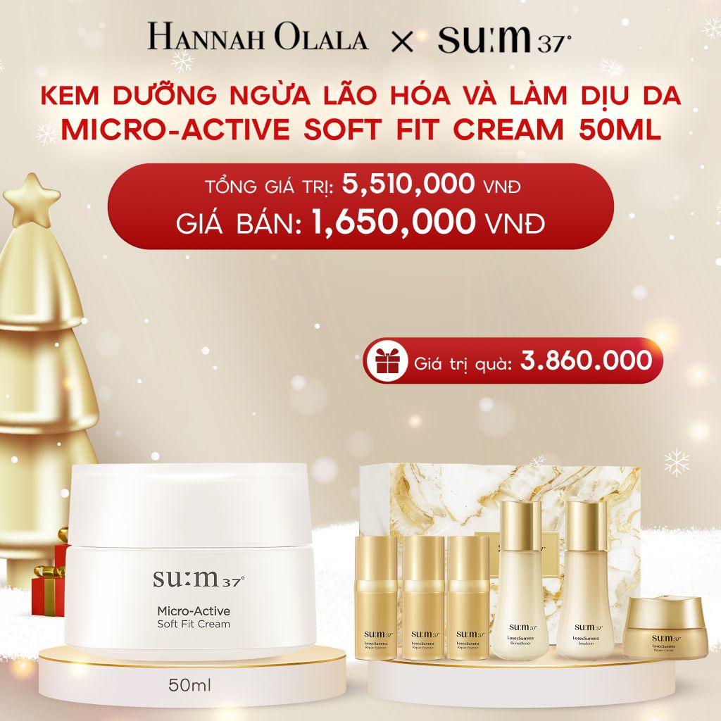  A326_DEAL 6: KEM DƯỠNG NGỪA LÃO HÓA VÀ LÀM DỊU DA SU:M37 MICRO-ACTIVE SOFT FIT CREAM 50ML 