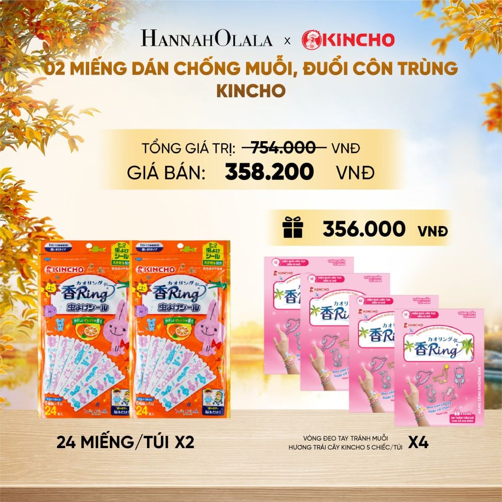  MIẾNG DÁN CHỐNG MUỖI, ĐUỔI CÔN TRÙNG KINCHO - E1806 