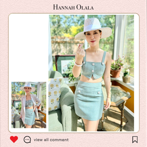  DEAL 13F: VÁY HOẶC ÁO CROPTOP CÔNG SỞ - MÀU XANH RÊU (MINT) 