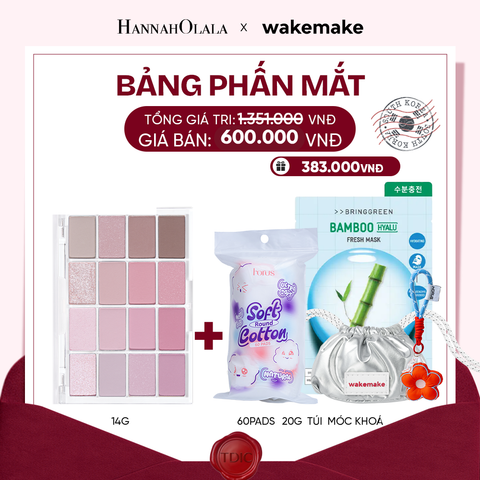  WAKEMAKE BẢNG PHẤN MẮT SOFT BLURRING EYE PALETTE 14G_M59 