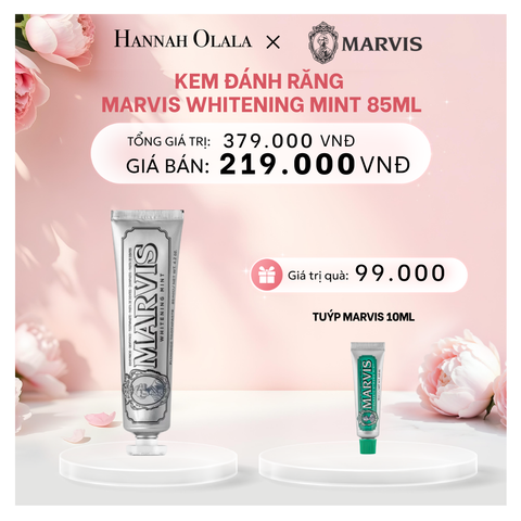  E663: DEAL 3: KEM ĐÁNH RĂNG MARVIS TUÝP FULLSIZE 75/85ML TRẮNG RĂNG THƠM MIỆNG 