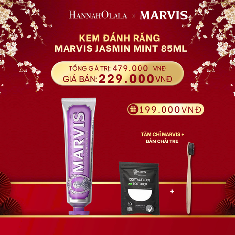  DEAL 3: KEM ĐÁNH RĂNG MARVIS TUÝP FULLSIZE 75/85ML TRẮNG RĂNG THƠM MIỆNG 