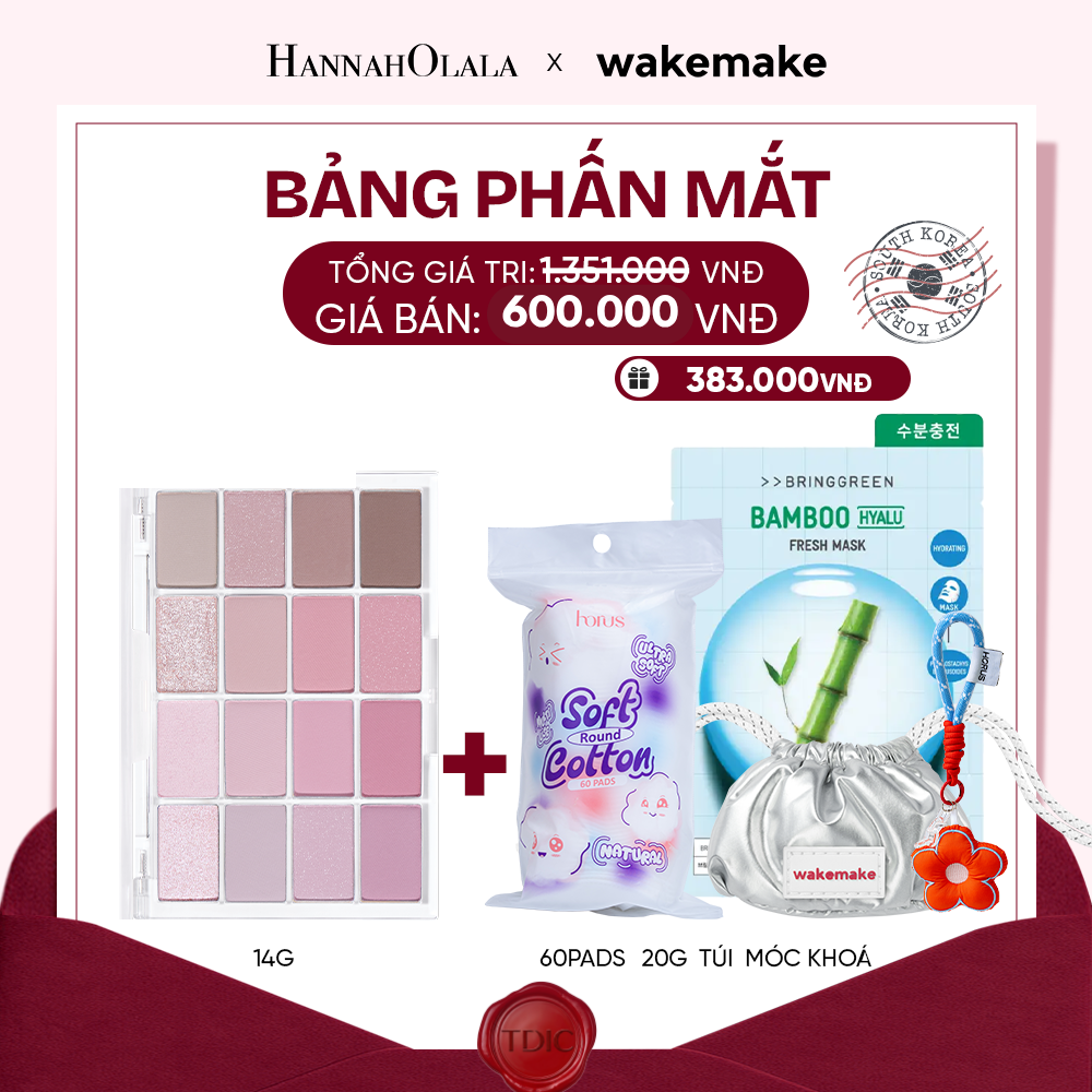  WAKEMAKE BẢNG PHẤN MẮT SOFT BLURRING EYE PALETTE 14G_M59 