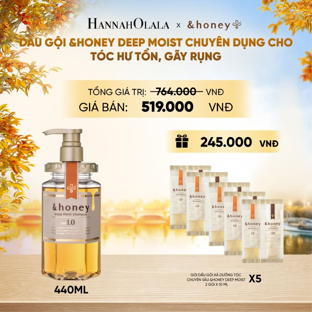  DẦU GỘI &HONEY DEEP MOIST CHUYÊN DỤNG CHO TÓC HƯ TỔN, GÃY RỤNG - E1789 