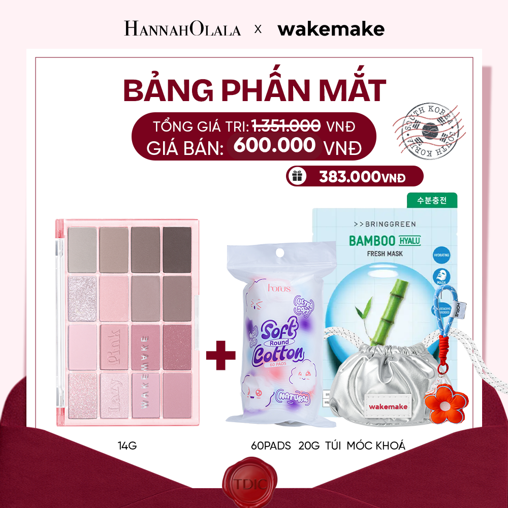 WAKEMAKE BẢNG PHẤN MẮT SOFT BLURRING EYE PALETTE 14G_M59 