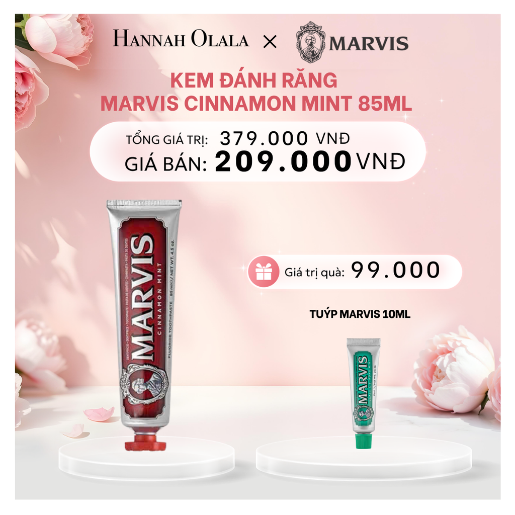  E663: DEAL 3: KEM ĐÁNH RĂNG MARVIS TUÝP FULLSIZE 75/85ML TRẮNG RĂNG THƠM MIỆNG 