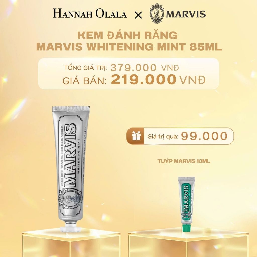  C225_DEAL 3: KEM ĐÁNH RĂNG MARVIS TUÝP FULLSIZE 75/85ML TRẮNG RĂNG THƠM MIỆNG 