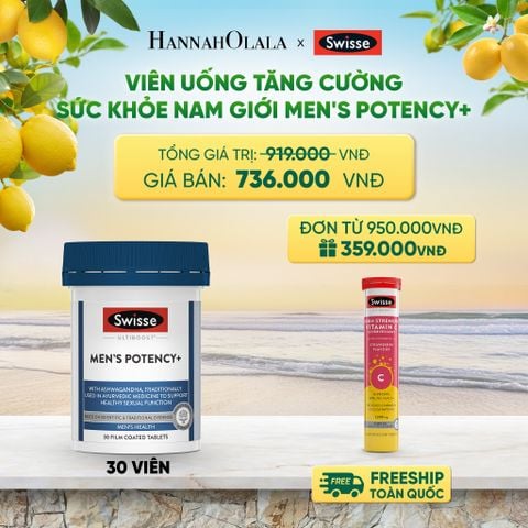  VIÊN UỐNG TĂNG CƯỜNG SỨC KHỎE NAM GIỚI SWISSE ULTIBOOST MEN'S POTENCY+ (30 VIÊN) _ DEAL 12 - A2130 
