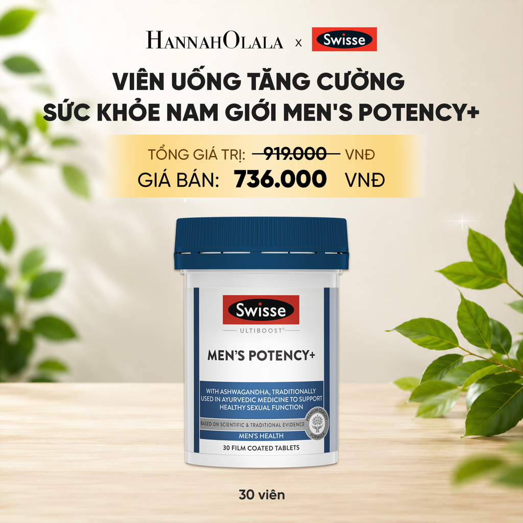  VIÊN UỐNG TĂNG CƯỜNG SỨC KHỎE NAM GIỚI SWISSE ULTIBOOST MEN'S POTENCY+ (30 VIÊN) _ DEAL 12 