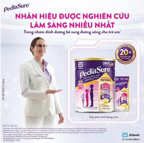  2 THÙNG PEDIASURE PHA SẴN HƯƠNG VANI 110ML (DÙNG CHO BÉ 1-10 TUỔI) - E243 