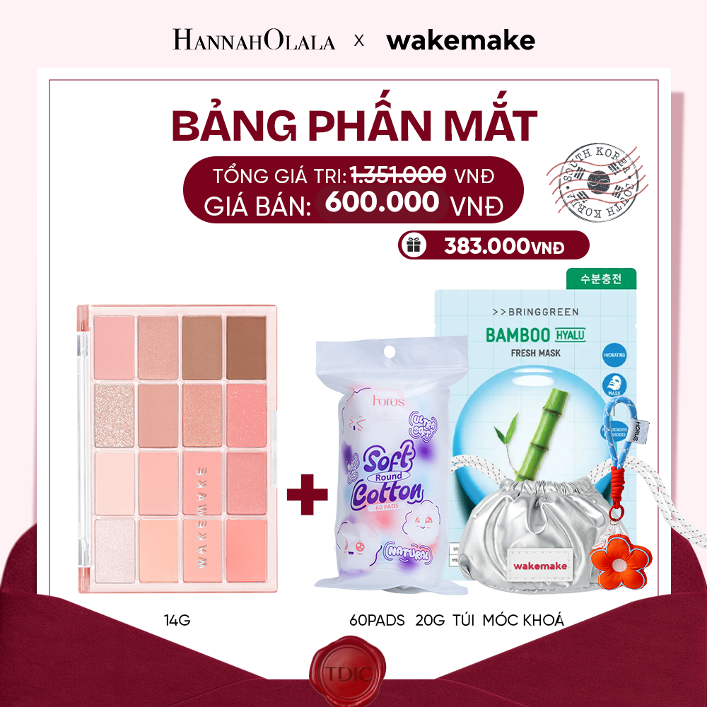  WAKEMAKE BẢNG PHẤN MẮT SOFT BLURRING EYE PALETTE 14G_M59 