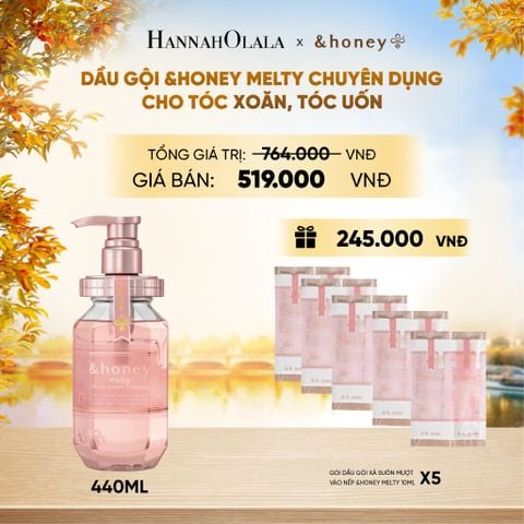  DẦU GỘI &HONEY MELTY CHUYÊN DỤNG CHO TÓC XOĂN, TÓC UỐN - E1791 