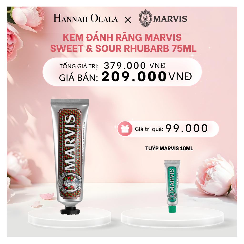  E663: DEAL 3: KEM ĐÁNH RĂNG MARVIS TUÝP FULLSIZE 75/85ML TRẮNG RĂNG THƠM MIỆNG 