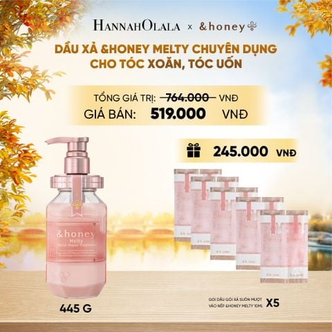 DẦU XẢ &HONEY MELTY CHUYÊN DỤNG CHO TÓC XOĂN, TÓC UỐN - E1792 