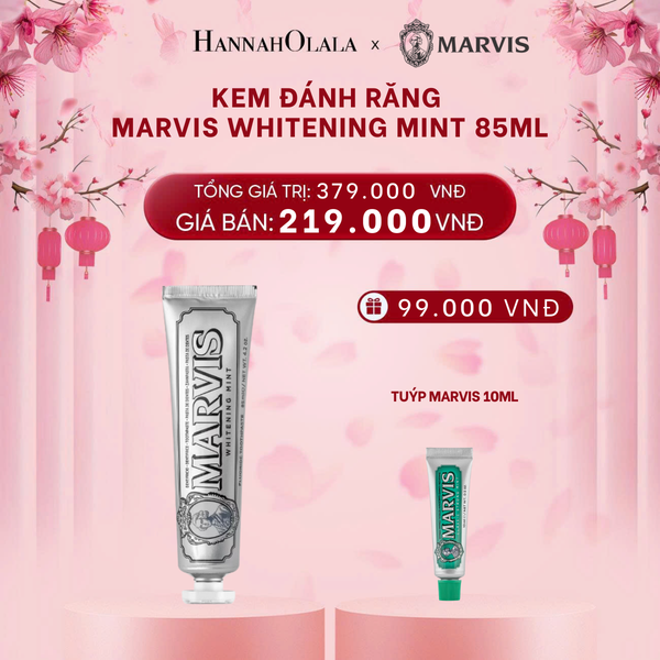  A154_DEAL 3: KEM ĐÁNH RĂNG MARVIS TUÝP FULLSIZE 75/85ML TRẮNG RĂNG THƠM MIỆNG 