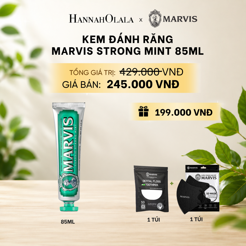  KEM ĐÁNH RĂNG MARVIS TUÝP FULLSIZE 75/85ML TRẮNG RĂNG THƠM MIỆNG 