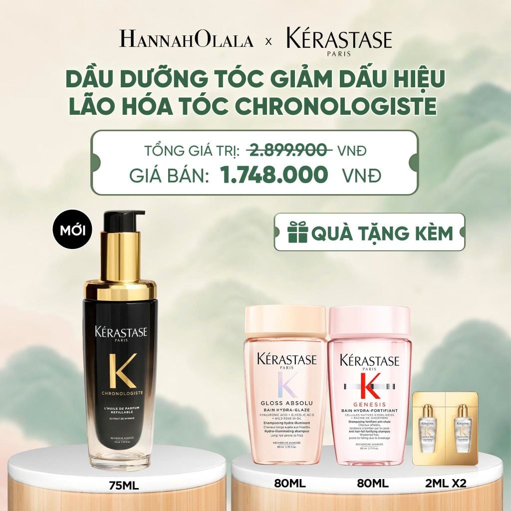  [LẦN ĐẦU RA MẮT] DẦU DƯỠNG TÓC KÉRASTASE CHRONOLOGISTE GIẢM DẤU HIỆU LÃO HÓA TÓC 75ML - L'HUILE DE PARFUM - A397 