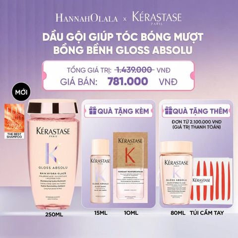  [SẢN PHẨM MỚI] DẦU GỘI GIÚP TÓC BÓNG MƯỢT BỒNG BỀNH KÉRASTASE GLOSS ABSOLU BAIN 250ML - H032 