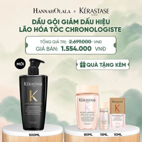 [LẦN ĐẦU RA MẮT] DẦU GỘI KÉRASTASE CHRONOLOGISTE GIẢM DẤU HIỆU LÃO HÓA TÓC - BAIN RÉGÉNÉRANT 500ML - A398 