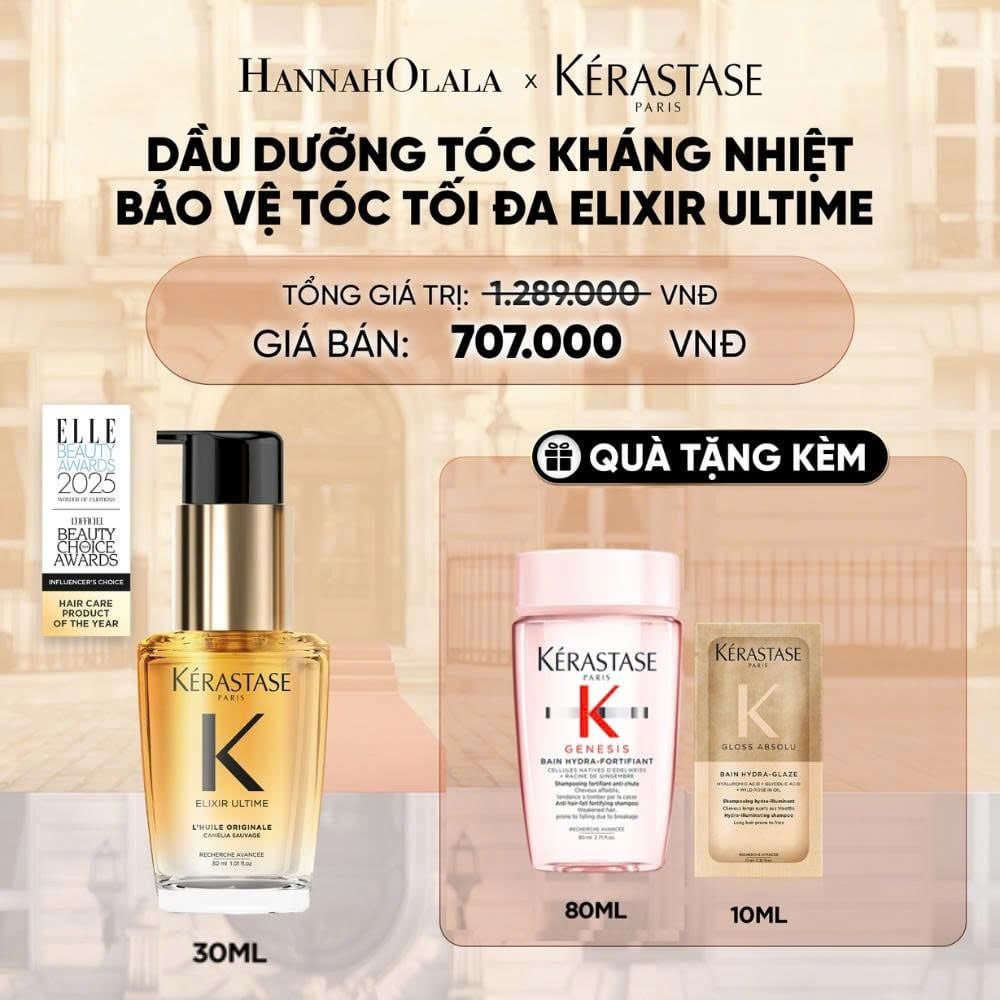  TINH DẦU DƯỠNG TÓC BÁN CHẠY NHẤT THẾ GIỚI ELIXIR ULTIME PHIÊN BẢN MỚI 30ML - D02 