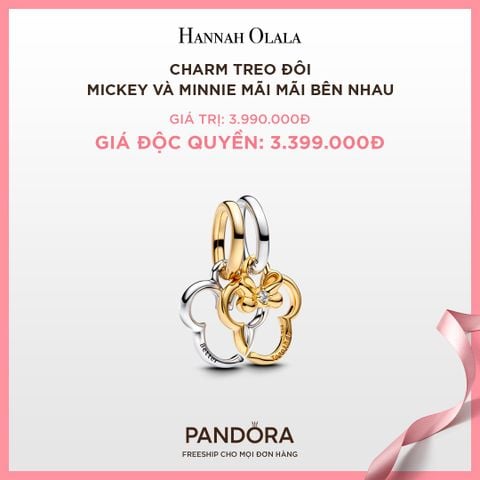  A83_DEAL 76: CHARM PANDORA TREO ĐÔI MICKEY VÀ MINNIE MÃI MÃI BÊN NHAU 
