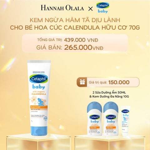  DEAL 20: KEM CHỐNG HĂM TÃ DỊU LÀNH CETAPHIL BABY DIAPER CREAM CALENDULA 70G 