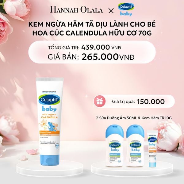  DEAL 20: KEM CHỐNG HĂM TÃ DỊU LÀNH CETAPHIL BABY DIAPER CREAM CALENDULA 70G 