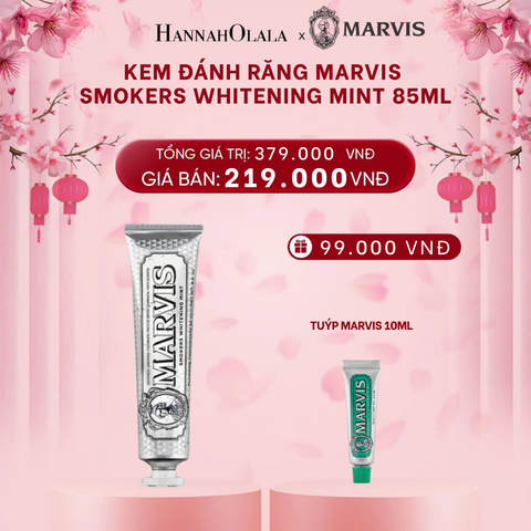  DEAL 3: KEM ĐÁNH RĂNG MARVIS TUÝP FULLSIZE 75/85ML TRẮNG RĂNG THƠM MIỆNG 