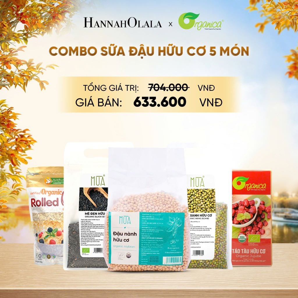  COMBO SỮA ĐẬU HỮU CƠ 5 MÓN - E566 