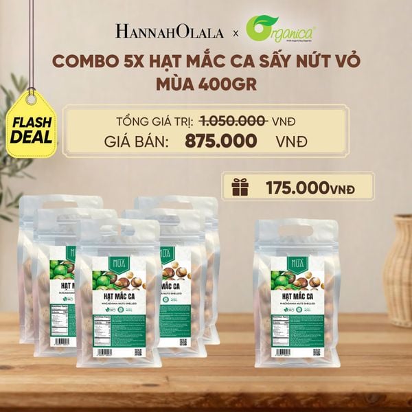  [FLASHSALE] HẠT MẮC CA SẤY NỨT VỎ MÙA 400GR - D306 